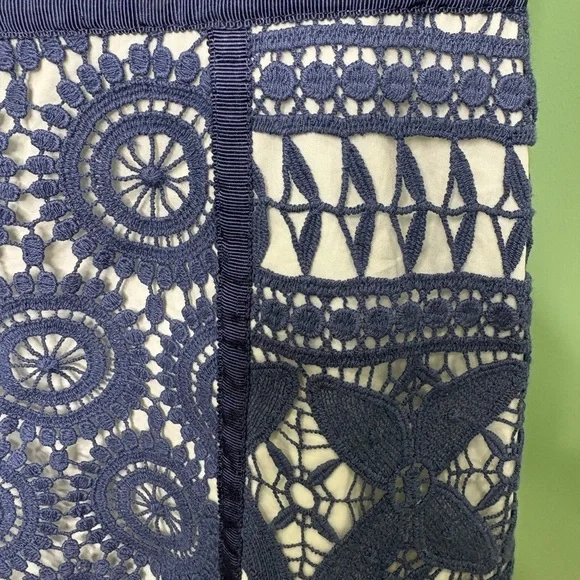 Tory Burch Navy Geometric Mini Dress - Picture 6 of 16